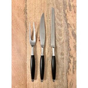 Top Flite SR Stanley Roberts Three Piece Meat Carving Set Knife Fork Japan